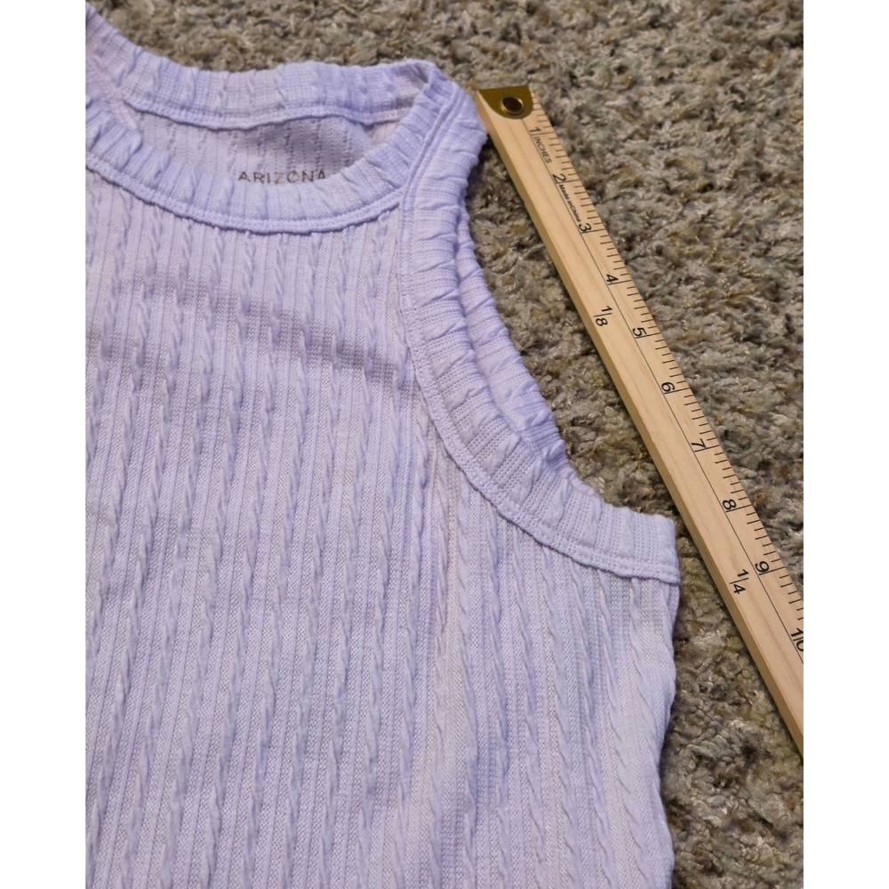 Arizona‎ Ribbed Cropped Tank Top Women's Size Medium Purple - Picture 6 of 9